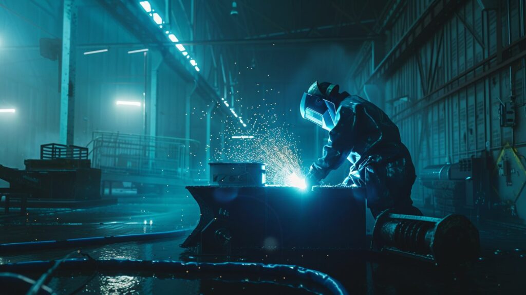 Industrieschweißen in der Werkstatt - Anfertigung von Werkstücken