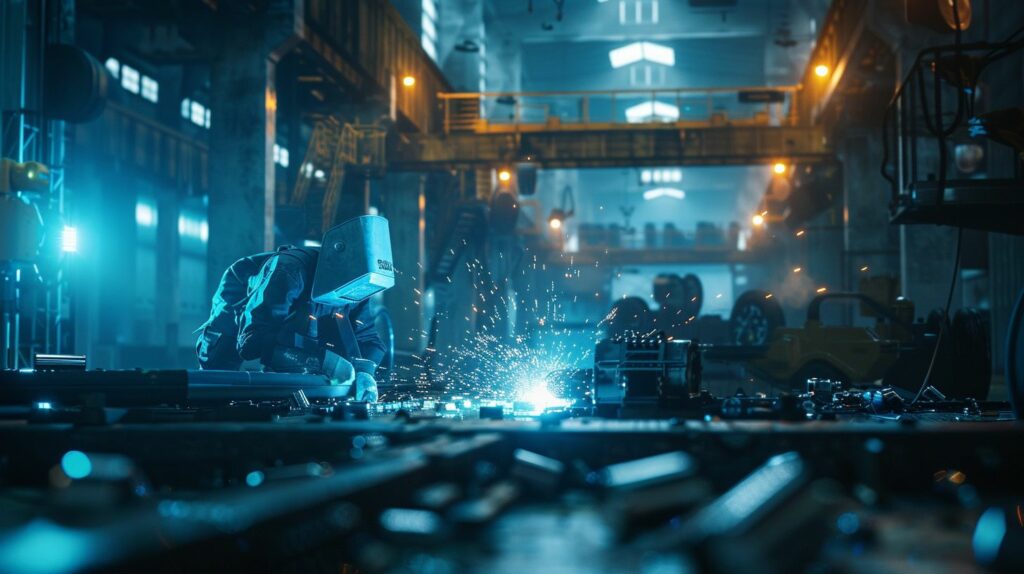Industrieschweißen in der Werkstatt - Anfertigung von Werkstücken